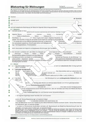 Produktbild von BRUNNEN Vertragsformular Mietvertrag Wohnungen A4 6 Blatt