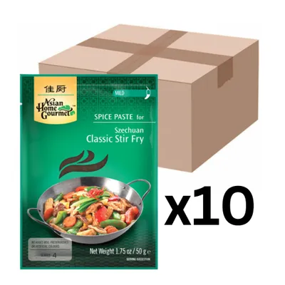 Produktbild von 10er-Pack Asian Home Gourmet Szechuan Classic Würzpaste Wokgericht 50g