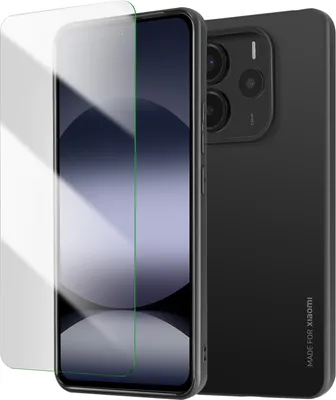 Zdjęcie produktu dla Xfm, zestaw ochronny dla Xiaomi Redmi Note 14 4G - etui i szklana osłona ekranu, czarny