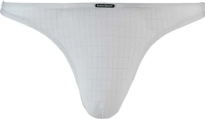 Produktbild von Bruno Banani Herren String Check Line 2.0 Tanga, per Pack Weiß (Weiß Karo 1612), X-Large (Herstellergröße: XL)