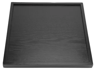 Massivholz-Tablett, schwarz, 30x30 cm, multifunktional