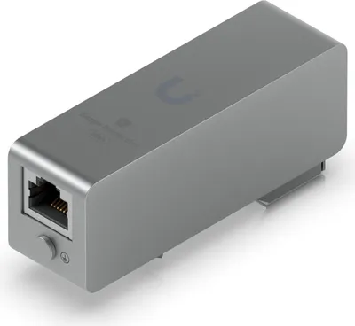 A single gray Ethernet surge protector is shown on a white background.