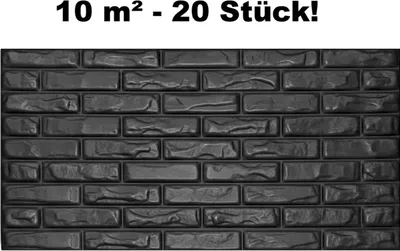 Immagine prodotto di Pannelli murali Rivestimenti murali Pannelli per soffitti Pannelli in polistirolo espanso XPS pulito di colore nero (10 m² - 20 pezzi)