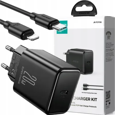 Obrázok produktu pre Joyroom Usb C 20W Pd nabíjačka s káblom Usb C - Lightning čierna