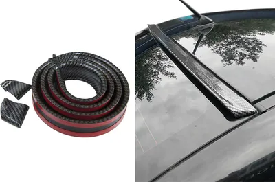 Immagine prodotto di Spoiler sul tetto Spoiler posteriore Copertura spoiler labbro nero carbonio per molti veicoli