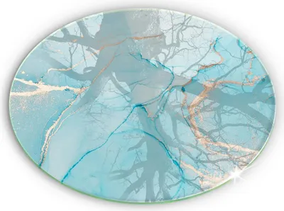 Produktbild von Glasplatte für Grabkerzen Gummifüße Glas Motiv - 30 cm - Abstraktionsstein