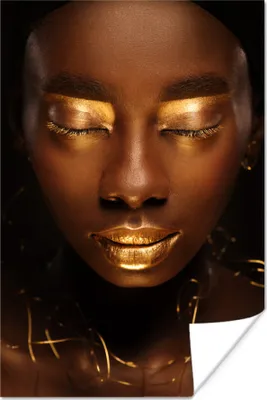 Produktbild von MuchoWow® Poster Schwarz und Gold - Schmuck 40x60 cm - Plakate für die Wand - Poster Babyzimmer