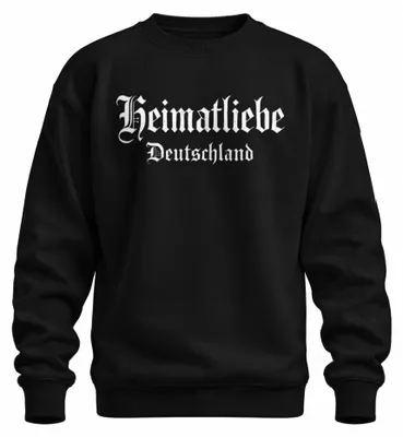 Produktbild von Heimatliebe Deutschland Frakturschrift patriotisch Retro Sweatshirt Pullover, Schwarz, 3XL
