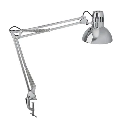 Image de MAUL Lampe de table MAULstudy E27 sans ampoule Klemmfuß argent