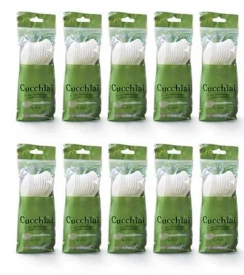 Obrázok produktu pre Solidchoice – Biele lyžičky z cukrovej trstiny, biologicky odbúrateľné