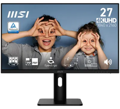 Image de MSI PRO MP273UP E6, 68,6 cm (27 pouces), 3840 x 2160 px, 4K Ultra HD, 4 ms, Noir