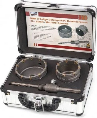 Produktbild von 2-teilig Gartenzang-Set, Bohrset 60-80mm mit SDS-Anschluss