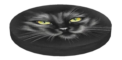 Zdjęcie produktu dla Bertoni RING, okrągła poduszka na krzesło, dekoracyjna wodoodporna poduszka na siedzisko z wzorem, 40 cm x 4 cm Nero