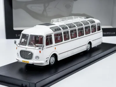 Zdjęcie produktu dla Škoda 706 RTO Lux, biała – czasopismo z modelem – MK model, skala 1:43