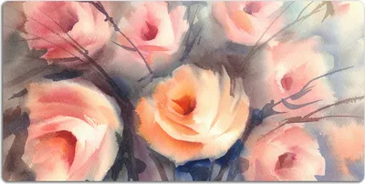 Produktbild von Schreibtischmatte Tischunterlage 120x60 cm Mauspad - Orange Rosen