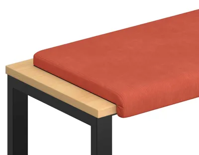 Obrázok produktu pre vidaXL Banketka, poťah z mikrovlákna, červeno-oranžová, hĺbka 35 cm