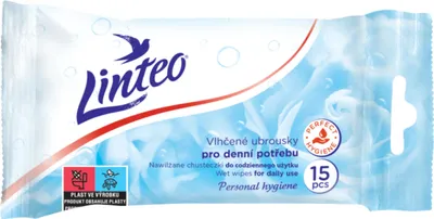 Zdjęcie produktu dla Linteo Chusteczki Nawilżające do Codziennego Użytku Antybakteryjne 15 Szt