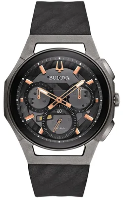 Produktbild von Bulova Herrenuhr 98A162 Chronograph Quarz 38 mm Saphirglas bis 3 ATM wasserdicht