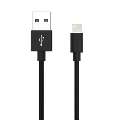 Produktbild von USB 2.0 Adapterkabel, USB-A Stecker > Lightning Stecker (schwarz, 1 Meter)