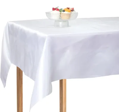 Produktbild von Omgoods - Rechteckige Tischdecke, Weiß, 145x255 cm, ideal für Feiern und Geburtstage