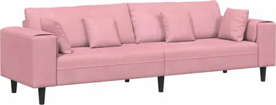 Produktbild von vidaXL Sofa Rosa 250 x 77 x 76 cm Samt