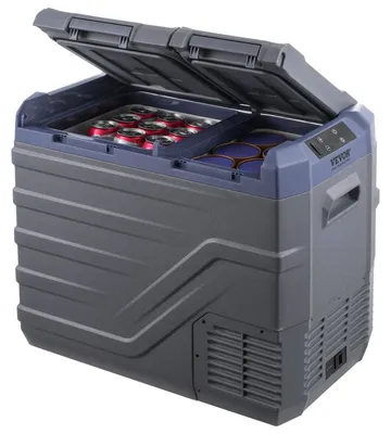 Produktbild von Tragbarer Kühlschrank für Auto und Zuhause – 40 Liter, Doppelzonen-Kompressorkühler mit Bluetooth
