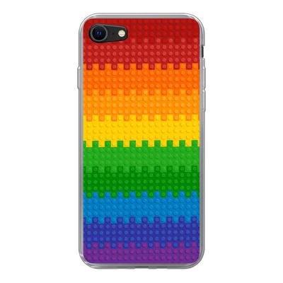 Produktbild von MuchoWow® Handyhülle Schutzhülle Hülle für iPhone 7 Patoon - Regenbogen Silikon Softcase Handy Hülle - Kartenhalter