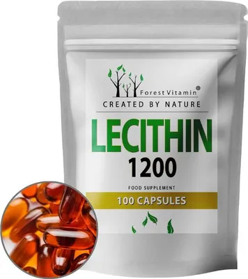 Produktbild von Lecithin 1200mg -  100 Kapseln - Sojalecithin - Mit Vitamin E - Forest Vitamin