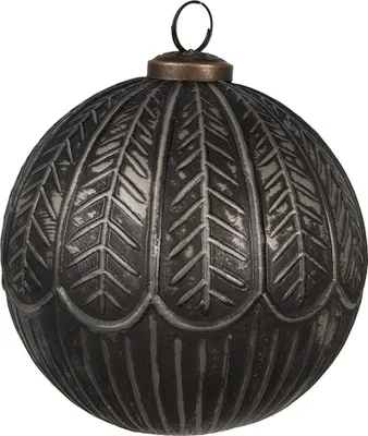 Image de Clayre & Eef Boule de Noël Ø 12x12 cm Noir Verre
