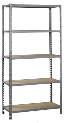 Produktbild von Schwerlastregal BIG MULI | HxBxT 200x120x50cm | 5 Fachböden | Fachlast 200kg | Grau | Lagerregal Kellerregal Werkstattregal Metallregal Fachbodenregal Steckregal