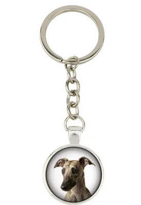 Produktbild von Whippet, Kleiner Englischer Windhund - Schlüsselanhänger mit Ihrem Foto, Schlüsselanhänger, Taschenanhänger der Marke Art-Dog