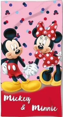 Produktbild von Disney Mickey & Minnie Strandtuch aus Mikrofaser