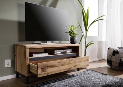Produktbild von MASSIVMOEBEL24 TV-Board Wildeiche 120x40x56 natur geölt VILLANDERS #112