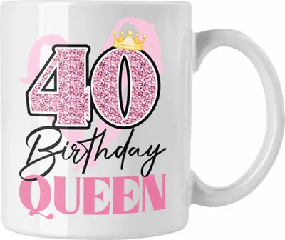 Produktbild von Trendation - 40. Geburtstag Tasse Frau Geschenk 40er Geschenkidee 40 Mutter Frauen Lustig Geschenke (Weiß)