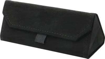Produktbild von Tragbares Brillenetui aus weichem Leder für Damen, Herren, Erwachsene und Kinder,black
