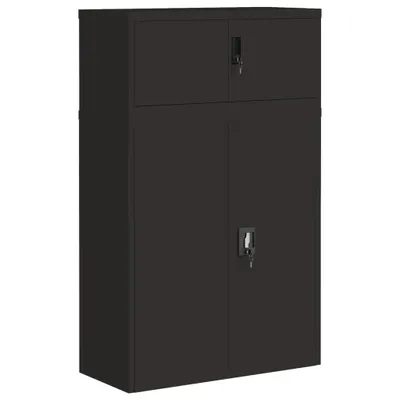 Zdjęcie produktu dla vidaXL Szafka na dokumenty czarna 90x40x145 cm stalowa