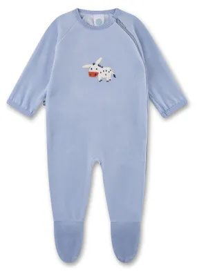 Produktbild von Sanetta Baby-Strampler hellblau Nicki Esel 50