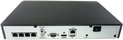 Obrázek produktu pro HiLook Powered by HIKVISION/ NVR-104MH-C/4P(D)/ 4 kamery/ 4x PoE/ 8Mpix/ HDMI/ VGA/ 1x RJ45/ kov