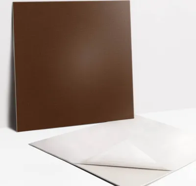 Produktbild von Fliesenaufkleber Set für Bad und Küche - 9 Fliesen Selbstklebend PVC - 30 x 30 - braune Farbe