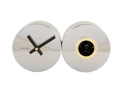Produktbild von Karlsson - Wanduhr Duo Kuckuck vergoldet - Verchromt
