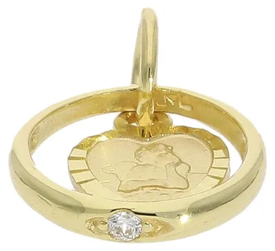 Produktbild von JuwelmaLux Taufring mit Schutzengel Zirkonia Gold 585 JL14-02-0201