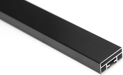 Produktbild von Pertura Handlauf Aluminium pulverbeschichtet schwarz L:2000 mm 60x25 mm