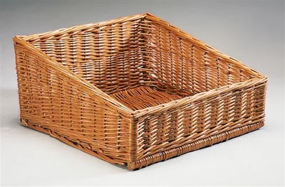 Produktbild von großer Brotkorb aus Weide, 45x45 cm, Verkaufskorb, Regalkorb