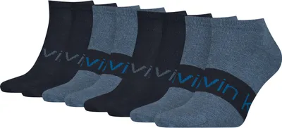 Produktbild von 4 Paar Calvin Klein Herren Sneaker Socken Kurzsocken Men's Socks, Farbe:Blau, Größe:43-46, Artikel:-004 denim melange