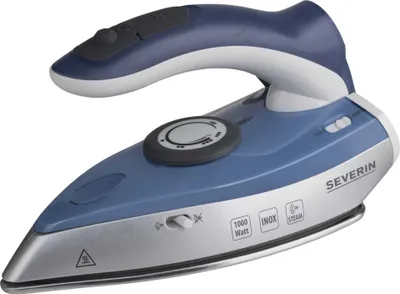 Produktbild von SEVERIN BA 3234 - Suchá a naparovacia žehlička - Nerezová podkladová doska - Modrá - Strieborná - 0,050 l - 1000 W - 115 / 230 V