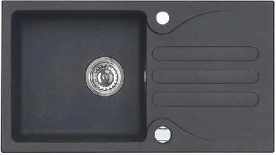 Produktbild von Alveus Galapagos - Granit-Spüle 770x430 mm, mit Ablaufsystembedienung, carbon 1091214