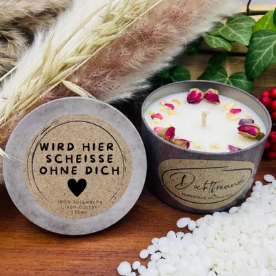 Produktbild von Lustige Duftkerze mit Spruch im Glas Geschenkidee handgemacht Wohnzimmer Deko