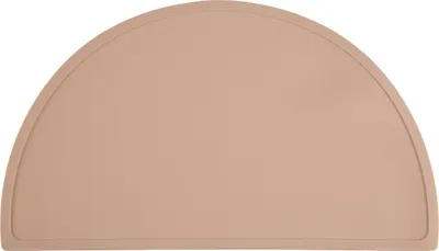 Produktbild von Relaxdays Platzdeckchen Kinder, Halbkreis, rutschfest, abwaschbar, Tisch Silikonmatte Baby, BxT: 41,5 x 24 cm, rosa