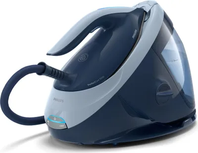 Produktbild von Philips PerfectCare Bügelstation, Keramikbügelsohle, 120 g/min konstanter Dampf, 8.0 bar, 2100 W, Blau (PSG7030/20)
