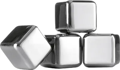 Produktbild von Vacu Vin Whisky Kühlsteine Edelstahl 2,5x2,5x2,5cm silber 4Stück, Kältestein, Edelstahl, Edelstahl, Whisky, 4 Stück(e), 26 mm
